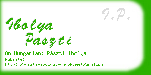 ibolya paszti business card